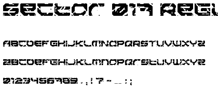 Sector 017 Regular font